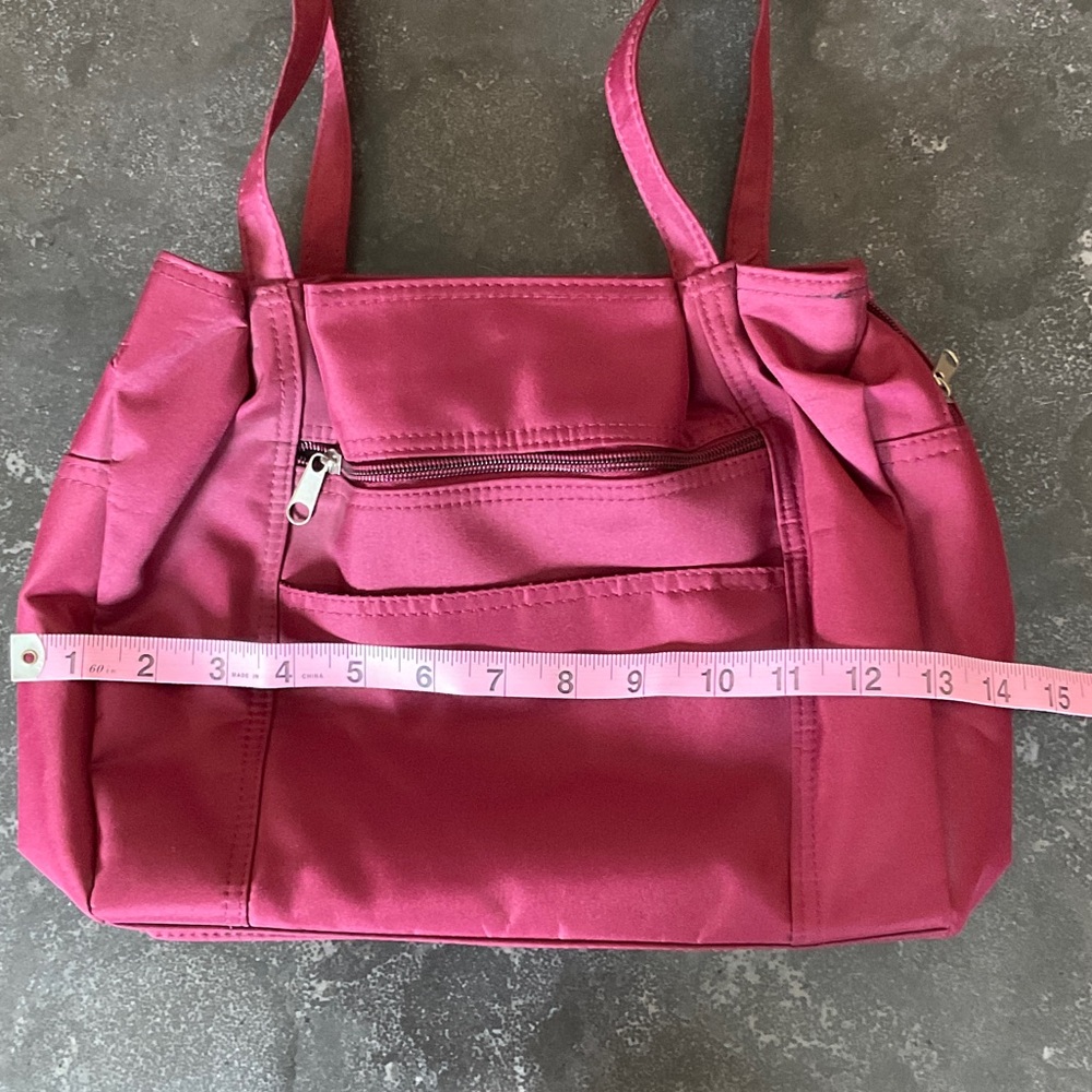 Women's Burgundy Shoulder Tote Bag - Picture 2 of 9